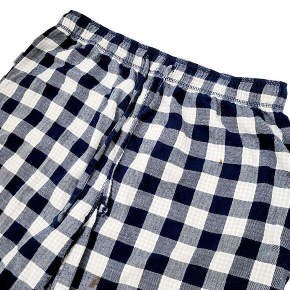2/$20 Nautica Navy Blue & White Plaid Pattern Sleepwear Pants Size: M - Picture 4 of 8
